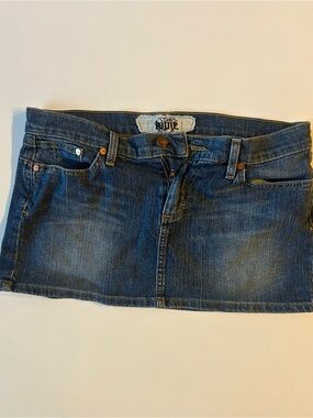 Y2K Indie Low Rise Mini Denim Skirt